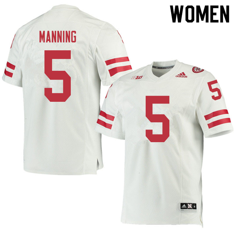 Women #5 Omar Manning Nebraska Cornhuskers College Football Jerseys Sale-White - Click Image to Close